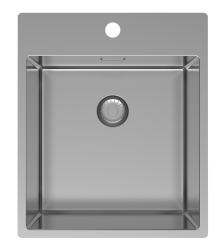 Pure.Sink Exclusivo RVS νεροχύτης 44x52 εκατοστά Tapwing με τρύπα για βρύση ακτίνα 10 χιλιοστά PEX4040T-02