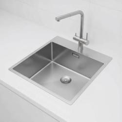 Pure.Sink Exclusivo RVS νεροχύτης 49x52 εκατοστά Tapwing με τρύπα για βρύση ακτίνα 10 χιλιοστά PEX4540T-02