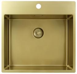 Pure.Sink Exclusivo Χρυσή νεροχύτη 54x52 εκατοστά Tapwing με τρύπα για βρύση ακτίνα 10 χιλιοστά PEX5040T-60