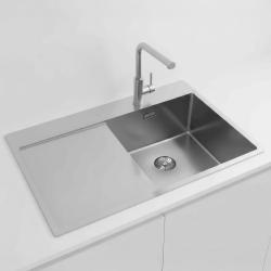 Pure.Sink Exclusivo RVS νεροχύτης με στραγγιστήρα 78x52 εκ. Tapwing δεξιά PEX4078RT-02