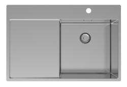 Pure.Sink Exclusivo RVS νεροχύτης με στραγγιστήρα 78x52 εκ. Tapwing δεξιά PEX4078RT-02