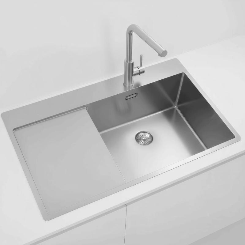 Pure.Sink Exclusivo RVS νεροχύτης με τμήμα στράγγισης 86x52 cm Tapwing δεξιά PEX5086RT-02