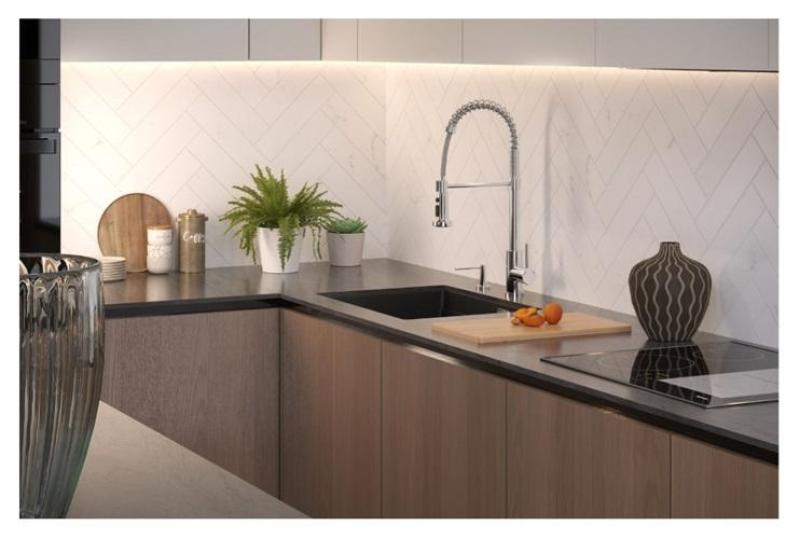 Quadri Redwick κουζινόμπρεστα Χρώμιο με ημι-ευλύγιστη ροή και ντους με 2 είδη ακτίνων συν λειτουργία στοπ νερού 1208971412