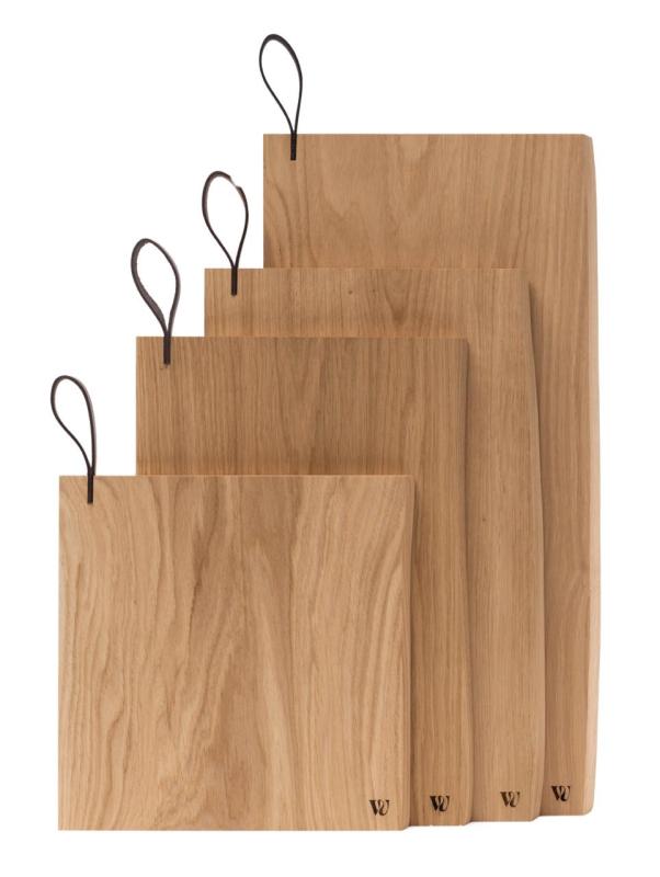 Woodsea Chop-Chop Oak M - Ξυλινη Κοπής Βελανιδιάς 35x24cm με δερμάτινη λαβή 1208971540