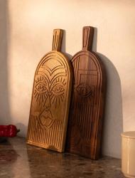 Woodsea Mask Oak- Μάσκα από δρυόξυλο ξύσει και σερβιρίστε πλάκα 38x19 εκ 1208971562