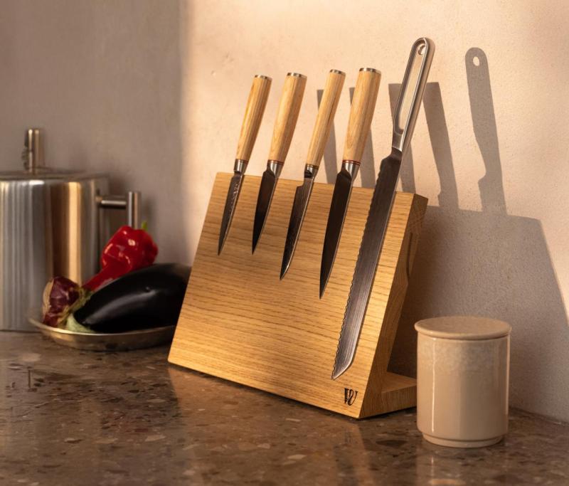 Woodsea Κράτησε το Μαχαίρι μου - Κάτοχος Μαχαιριού από Δρυς Τραπέζι 32x22 εκ 1208971599