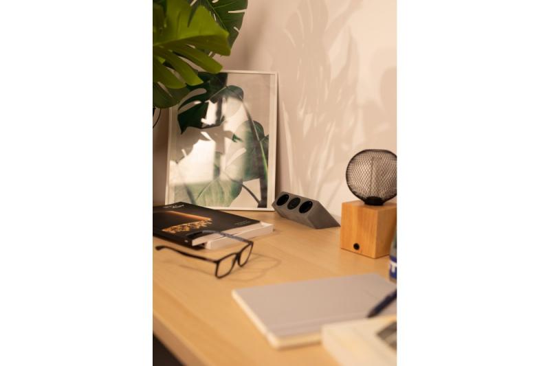 Πρίζα επίπλων SOFITO, 2xSHUKO, USB A+C, καλώδιο 1.5 m, γκρι φλοκ.