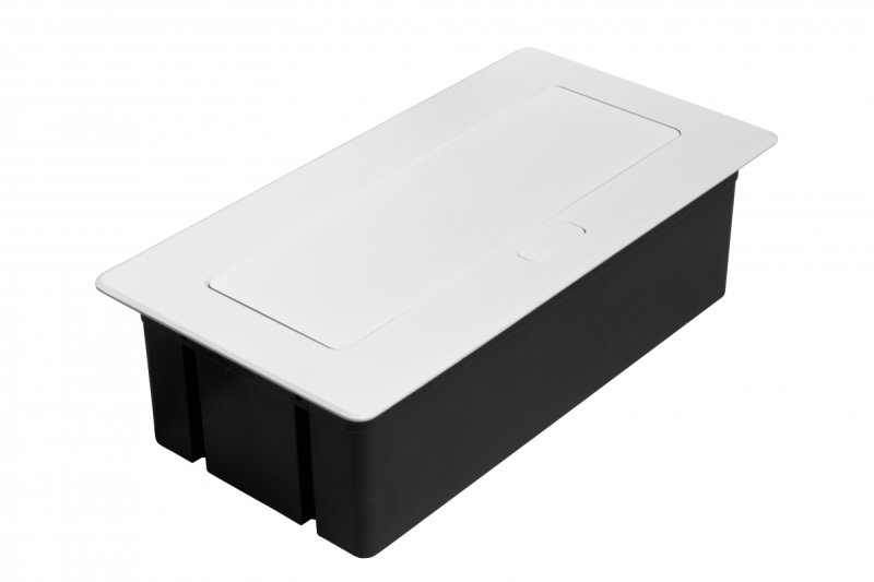 Πρίζα επίπλων MULTISOFT, 2xSHUKO, USB A+C, RJ45, καλώδιο 1.5 m, λευκό