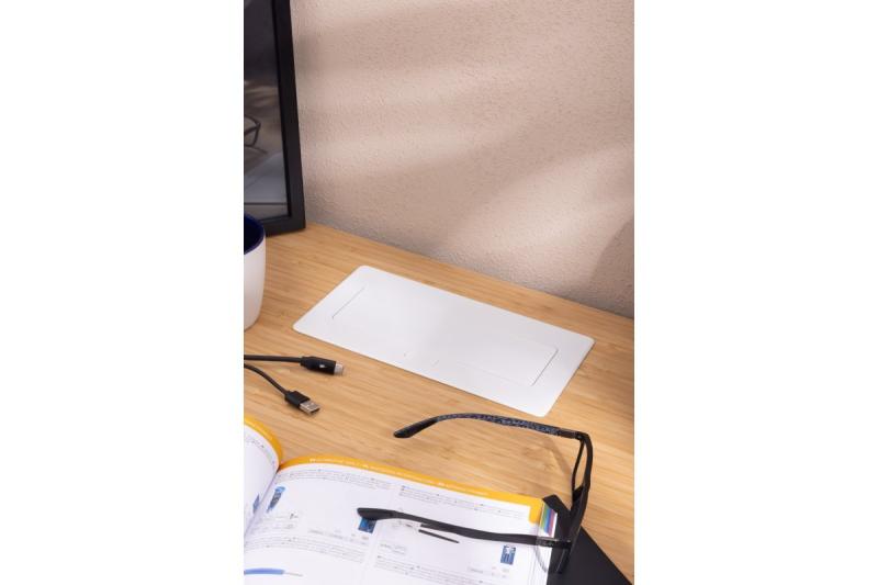 MULTISOFT Πρίζα Επίπλων 2x Πρίζες με Γείωση, USB A+C, RJ45, Καλώδιο Τροφοδοσίας με Βύσμα, Λευκό