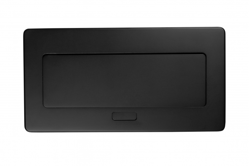 MULTISOFT Πρίζα Επίπλων 2x Πρίζες με Γείωση, USB A+C, RJ45, Καλώδιο Ρεύματος με Βύσμα, Μαύρο