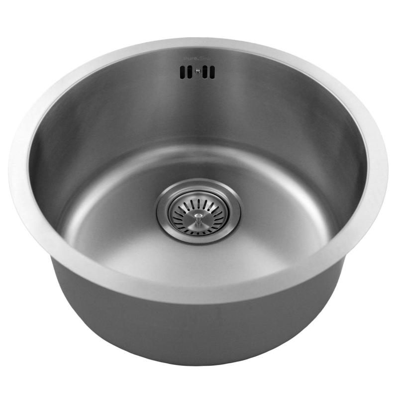 Pure.Sink Rondo RVS Γύρος Νεροχύτης επίπεδης εγκατάστασης, υποκατασκευής και επικατασκευής 38 εκ PRN38-02