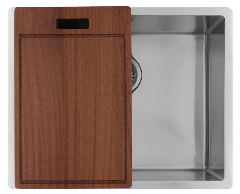 Pure.Sink Luxion Ανοξείδωτο νεροχύτη 50x40 cm για υποστύλωμα, επίπεδη εγκατάσταση και επιφανειακή εγκατάσταση  PLX5040-02