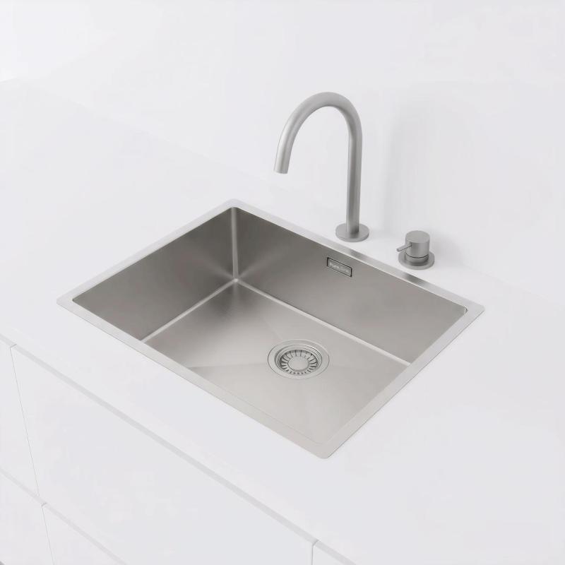 Pure.Sink Luxion Ανοξείδωτο νεροχύτη 50x40 cm για υποστύλωμα, επίπεδη εγκατάσταση και επιφανειακή εγκατάσταση  PLX5040-02