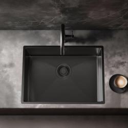 Pure.Sink Luxion PVD Μαύρο νεροχύτη 50x40 cm υποστρώματος, επίπεδης εγκατάστασης και επιφανείας PLX5040-63