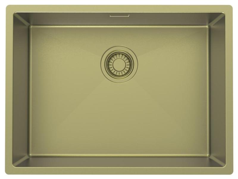 Pure.Sink Luxion Χρυσό νεροχύτη 55x40 cm για εγκατάσταση κάτω από πάγκο, επίπεδη εγκατάσταση και επιφανειακή εγκατάσταση PLX5540-60