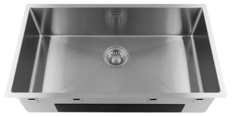 Pure.Sink Luxion Μεγάλο νεροχύτη από ανοξείδωτο χάλυβα 74x40 cm για υποστύλωμα, επίπεδη εγκατάσταση και επιφανειακή εγκατάσταση PLX7440-02