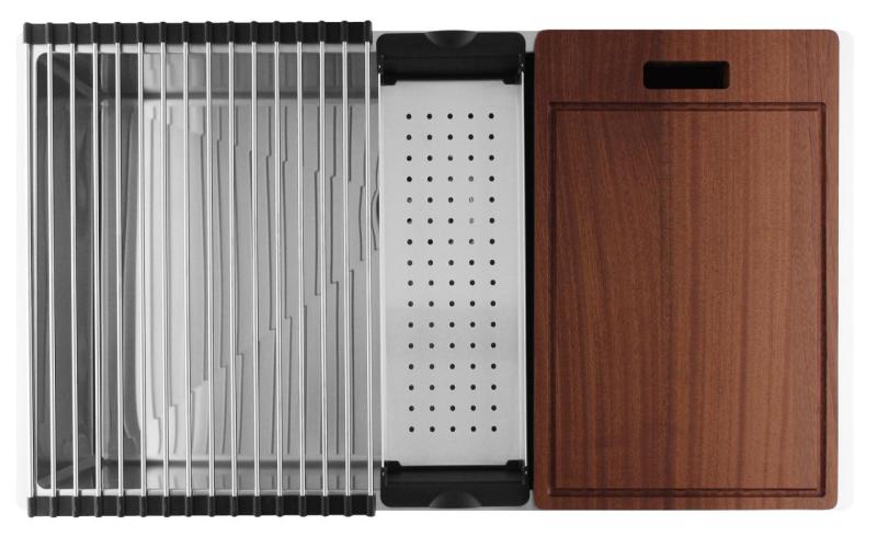 Pure.Sink Luxion Μεγάλο νεροχύτη από ανοξείδωτο χάλυβα 74x40 cm για υποστύλωμα, επίπεδη εγκατάσταση και επιφανειακή εγκατάσταση PLX7440-02