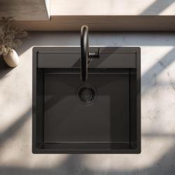 Pure.Sink Luxion PVD Μαύρο νεροχύτη 51x50 cm Tapwing με οπή για βρύση PLX5150T-63