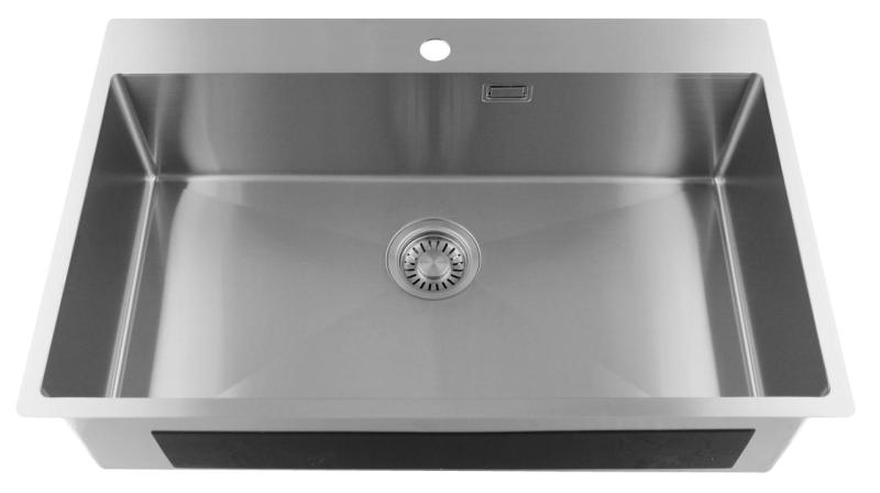 Pure.Sink Luxion Μεγάλο νεροχύτη από ανοξείδωτο χάλυβα 78x50 cm Tapwing με βάση για βρύση PLX7850T-02