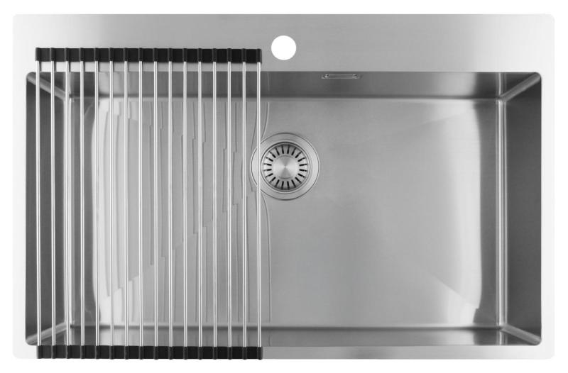 Pure.Sink Luxion Μεγάλο νεροχύτη από ανοξείδωτο χάλυβα 78x50 cm Tapwing με βάση για βρύση PLX7850T-02