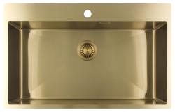 Pure.Sink Luxion Μεγάλο χρυσό νεροχύτη 78x50 cm Tapwing με οπή για βρύση PLX7850T-60