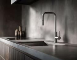 Pure.Sink Luxion Μασίφ ανοξείδωτη βρύση κουζίνας τετράγωνη με αποσπώμενη έξοδο PLXSQUA-02