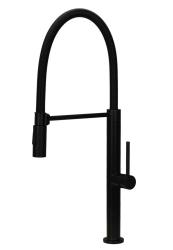 Pure.Sink Luxion Μαύρη ματ βρύση κουζίνας profi με εύκαμπτο στόμιο και 2 τύπους ροής PLXFLEX-10