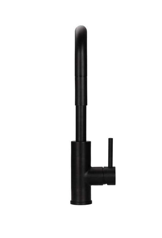 Pure.Sink Luxion Μαύρη μαύρη βρύση κουζίνας τετράγωνη με αποσπώμενο στόμιο PLXSQUA-10