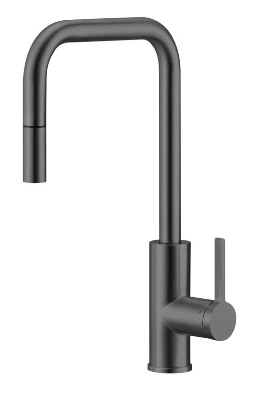 Pure.Sink Luxion Μπρούτζινη βρύση κουζίνας τετράγωνη με αποσπώμενη έξοδο PLXSQUA-61