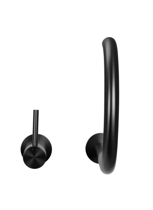 Pure.Sink Luxion 2-όπαλο Gun metal βρύση κουζίνας με στρογγυλή έξοδο PLX2HR-61