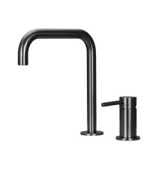 Pure.Sink Luxion 2-οπών Gun metal βρύση κουζίνας με U έξοδο PLX2HU-61