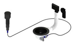 Σετ αποχέτευσης Granitemy Μαύρο που περιλαμβάνει απόβλητο πίεσης με βύσμα, καθώς και ορθογώνια και κυκλική υπερχείλιση 1208971746