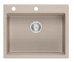 Quadri Durham Pearl Beige γρανίτης επιφάνειας νεροχύτη 595x500 με διανομέα σαπουνιού, πίνακα κοπής, εσωτερικό νεροχύτη και ρολό ματ 1208971814