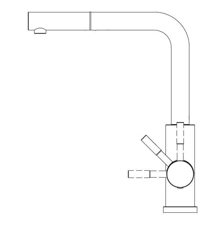 Pure.Sink Elite Steel Spark-S κουζινοβρύση PVD χαλκού με εκτεινόμενο ρουξούνι PS8041-62
