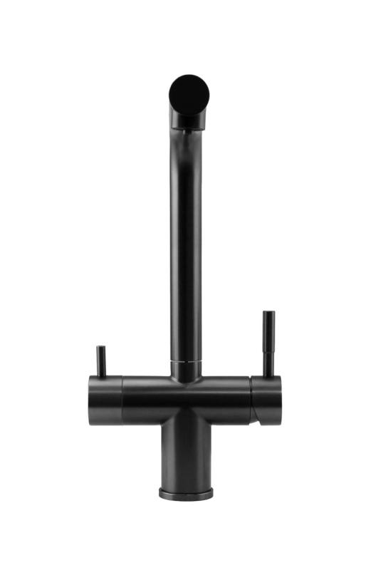 Pure.Sink Elite Steel Clear-S PVD gun metal 3-τρόπου Κουζινόμπριζα με Επεκτεινόμενη Βρύση και Φιλτραρισμένο Νερό PS8120-61