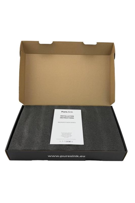 Pure.Sink Elite Steel Pulse-S κουζινική βρύση Ματ Μαύρο με επεκτεινόμενη ροή και λειτουργία ψεκασμού PS8500-10