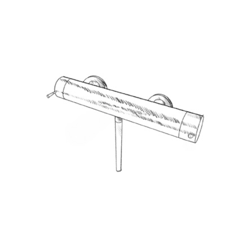 MURO TUA Θερμοστατική βαλβίδα ντους με σετ ντους χρώμιο M1.B1TH.CR