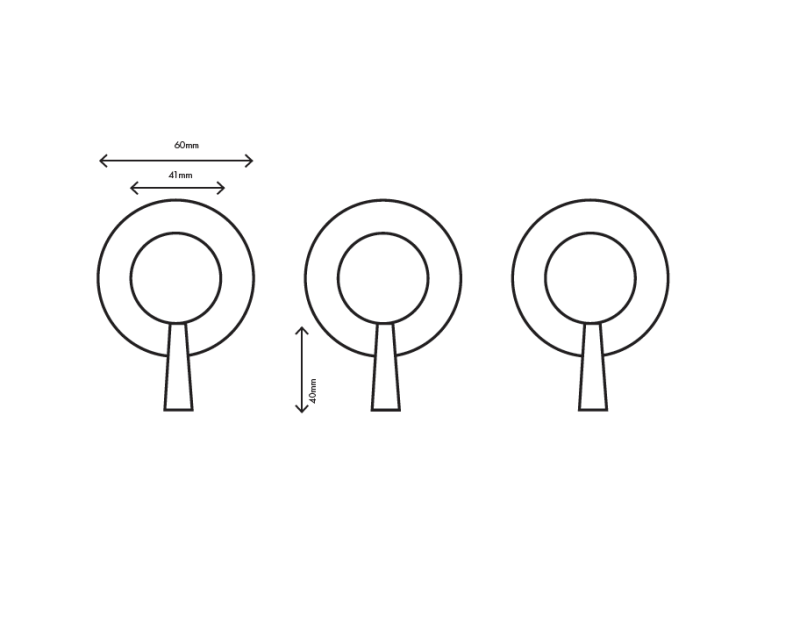 MURO TUA Εντοιχισμένος μείτης με 2 βρύσες χρωμίου M1.B34.R.CR