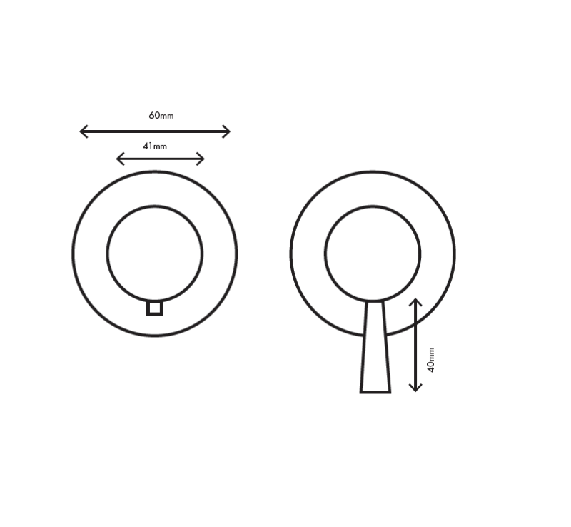 MURO TUA ενσωματωμένη θερμοστατική βρύση ντους με 2 εξόδους χρώμιο M1.B32T.R.CR