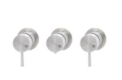 MURO TUA ενσωματωμένη θερμοστατική βρύση ντους με 2 βρύσες διακοπής χρώμιο M1.B34T.R.CR