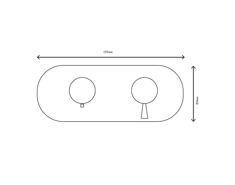 MURO TUA ενσωματωμένη θερμοστατική βρύση ντους με 1 έξοδο χρώμιο M1.B31T.S.CR