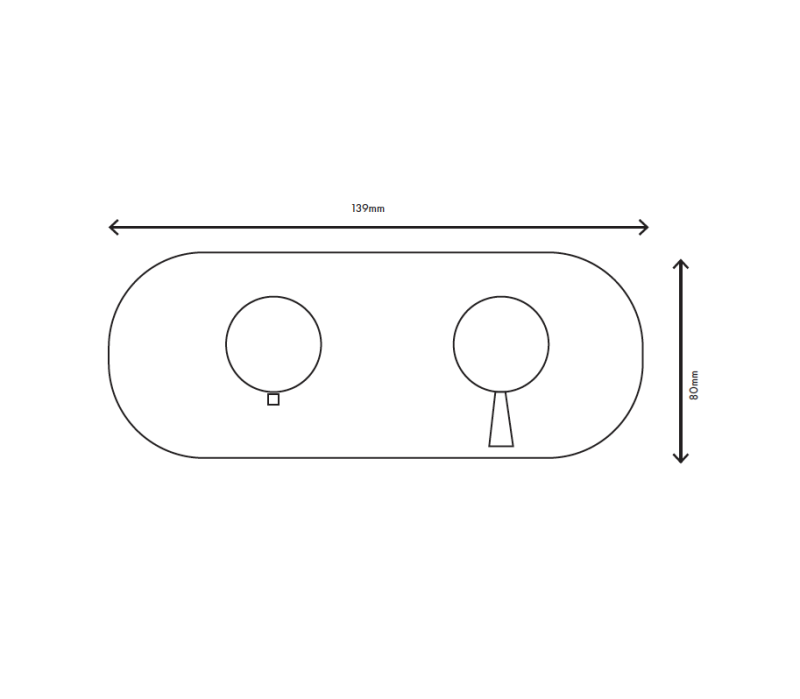 MURO TUA ενσωματωμένη θερμοστατική βρύση ντους με 3 εξόδους χρώμιο M1.B33T.S.CR