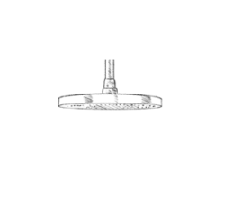 MURO TUA Κεφαλή ντους 250 mm Χρώμιο M1.BA2.M.CR