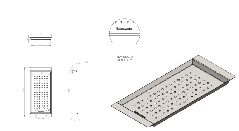 Massimo Αξεσουάρ Εισαγωγικό Δίσκο Μαύρο Ματ 183x430x19mm