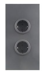 Indux Corner Ενεργειακή στήλη με 2 πρίζες Randaarde Gun metal 1208972281