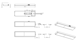 Indux Nivo Σετ LED για κουζίνα 3x3 W με κεντρικό διακόπτη, εμφάνιση αλουμινίου 1208972334