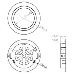 Indux Luma μικρή ενσωματωμένη κουζίνα Multi Tone LED Set 3 Spots RVS-look 1208972379