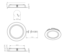 Indux Luma ενσωματωμένη κουζίνα Multi Tone LED Spot Λευκό 1208972407