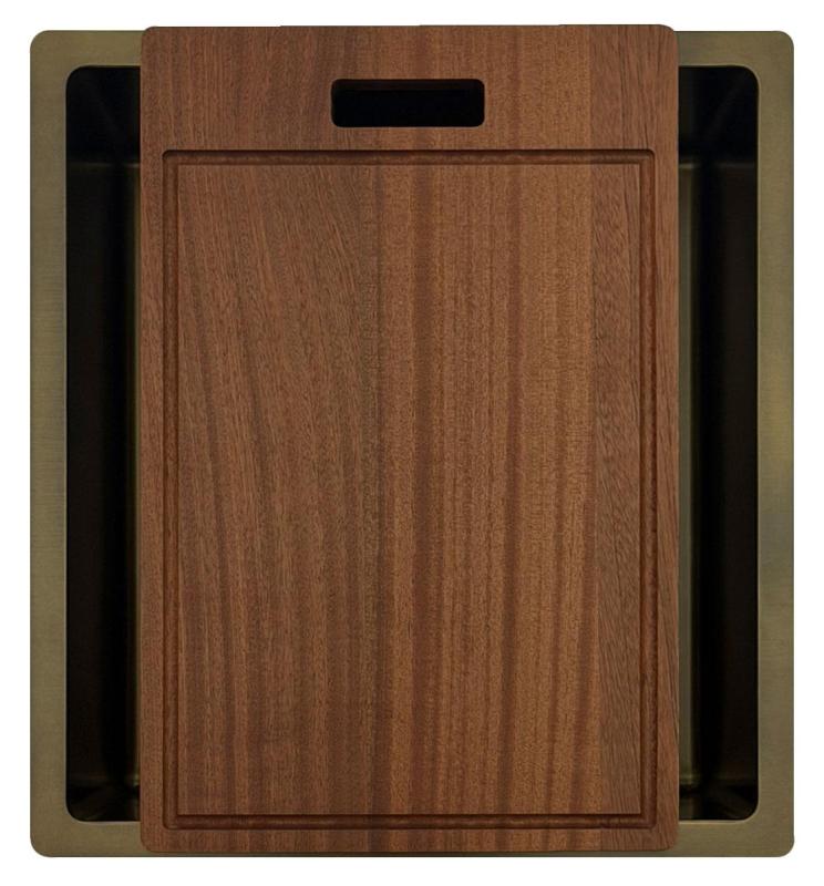 Pure.Sink Luxion PVD Αντίκα Χάλκινο νεροχύτη 36x40 cm υποστύλωμα, επίπεδη εγκατάσταση και επιφανειακή εγκατάσταση  με ράφι βάσης PLX3640-64