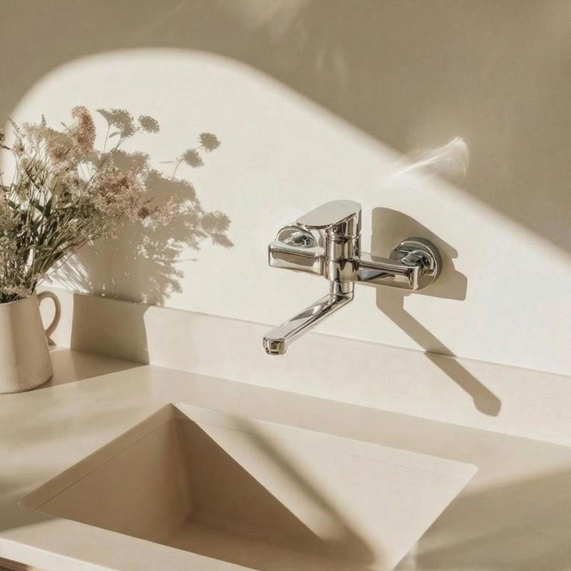 Aquanello Casa Μονόχειρη βρύση κουζίνας χρώμιο με έξοδο 15 cm CR-1415-CS